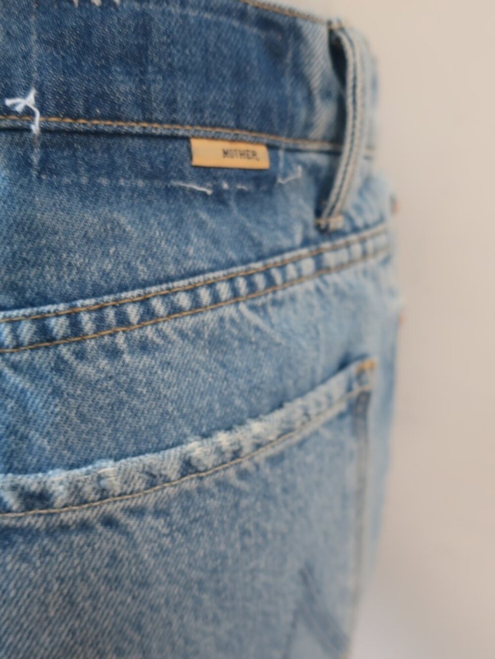 Womens MOTHER Superior Tied Up Maven Blue Jeans 26 - Picture 7 of 11